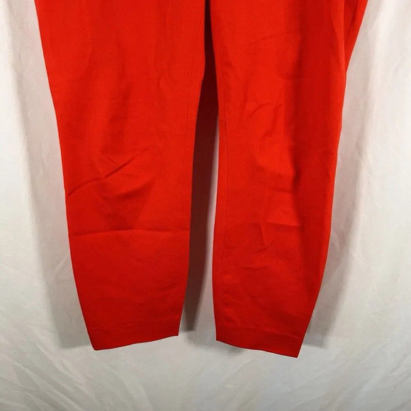 J. Crew Pants Women's 4 Red Stretch Minnie Side Zip Hook Eye Cotton Dry Clean - Picture 3 of 11